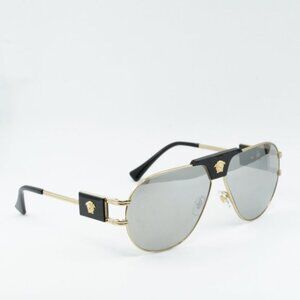 NEW VERSACE GOLD MIRROR SUNGLASSES